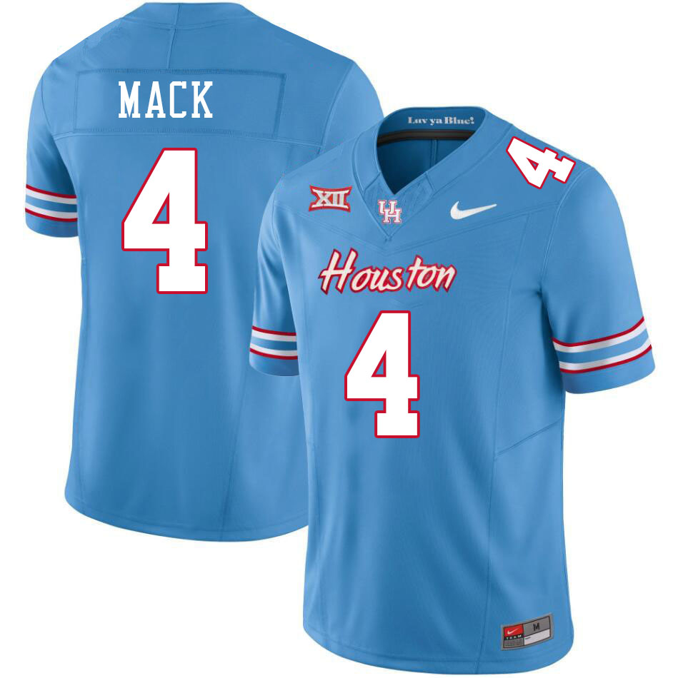 Men #4 Brandon Mack Houston Cougars College Football Jerseys Stitched-Oilers